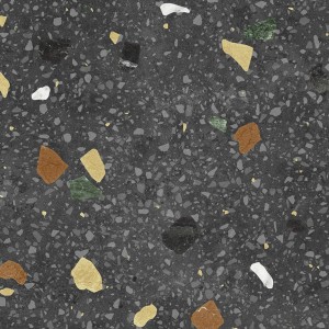 Keros Tritato Negro 25x25 płytka gresowa lastryko