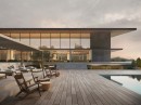 Taras z płytkami drewnopodobnymi Porcelanosa Bremen Ash