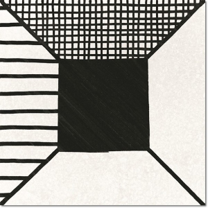 Equipe Caprice Deco Block B&W 20x20 płytka gresowa