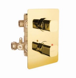 Palazzani MIS COLOR Gold 92259753 + 99277310 bateria podtynkowa z termostatem złota