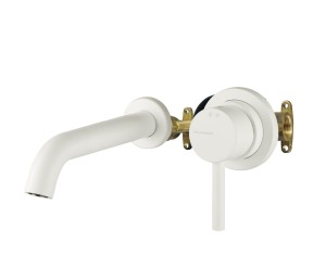 Palazzani DIGIT COLOR White Mat 12319443 + 99572099 bateria umywalkowa podtynkowa jednouchwytowa biała 