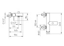 Palazzani MIMO 02101510 bateria wannowa ścienna jednouchwytowa chrom