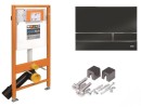 Werit Jomo Tech 174-91100700-00 Stelaż podtynkowy ze wspornikami 3w1 do WC H=112 + przycisk Exclusive czarny mat 167-37001120-00