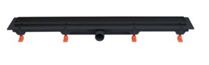 Werit Jomo Tech Exclusive 40 175-30750400-38 odpływ liniowy 75 cm czarny z maskownicą i matą uszczelniającą 