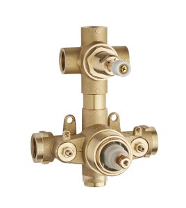 Palazzani COLOR Gold 99277510 element podtynkowy 3-ujścia 1/2" do baterii termostatycznej złoty 