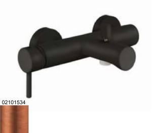 Palazzani DIGIT COLOR Copper 02101573 bateria wannowa ścienna jednouchwytowa miedziana