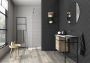 Saloni Brilliant Sector Negro Rett. 30x90