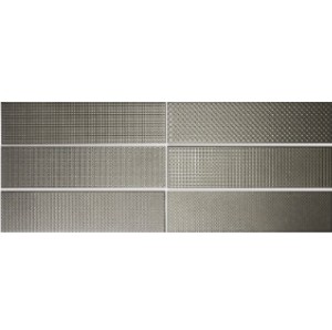 WOW Texiture Pattern Mix Pewter Gloss 6,2x25 płytki ścienne