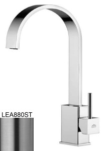 Paffoni Level LEA880ST bateria kuchenna stojąca jednouchwytowa stal szczotkowana