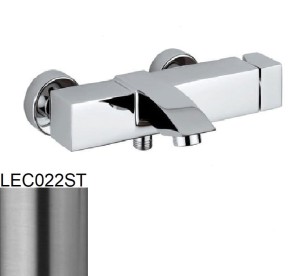 Paffoni Level LEC022ST bateria wannowa ścienna jednouchwytowa stal szczotkowana