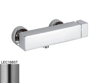 Paffoni Level LEC168ST bateria prysznicowa ścienna jednouchwytowa stal szczotkowana