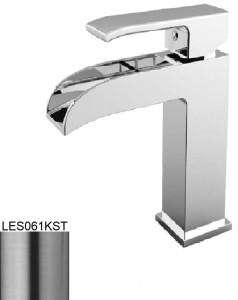 Paffoni Level LES061KST bateria umywalkowa stojąca jednouchwytowa stal szczotkowana