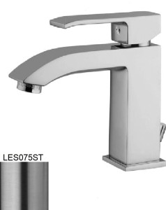 Paffoni Level LES075ST bateria umywalkowa stojąca jednouchwytowa stal szczotkowana