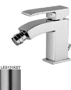 Paffoni Level LES131KST bateria bidetowa stojąca jednouchwytowa stal szczotkowana