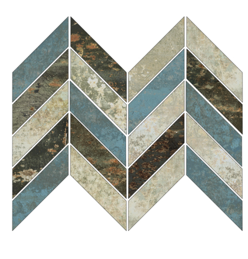 Aparici Grunge Lappato Mosaico Espiga Mix 22,5x32,5