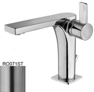 Paffoni Rock RO071ST bateria umywalkowa stojąca jednouchwytowa stal szczotkowana