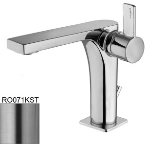 Paffoni Rock RO071KST bateria umywalkowa stojąca jednouchwytowa stal szczotkowana