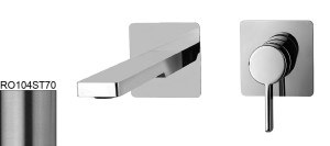 Paffoni Rock RO105ST70 bateria umywalkowa podtynkowa jednouchwytowa stal szczotkowana