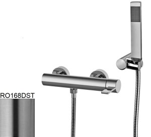 Paffoni Rock RO168DST bateria prysznicowa ścienna jednouchwytowa stal szczotkowana