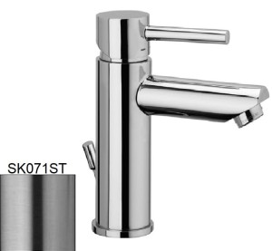 Paffoni Stick SK071ST bateria umywalkowa stojąca jednouchwytowa stal szczotkowana