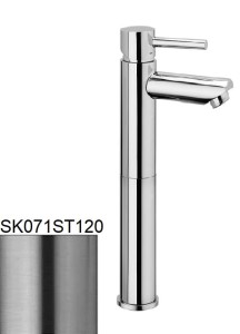 Paffoni Stick SK071ST120 bateria umywalkowa stojąca jednouchwytowa stal szczotkowana