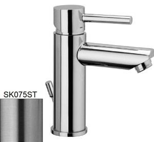 Paffoni Stick SK075ST bateria umywalkowa stojąca jednouchwytowa stal szczotkowana