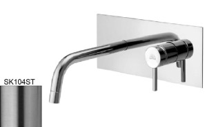 Paffoni Stick SK104ST bateria umywalkowa podtynkowa jednouchwytowa stal szczotkowana