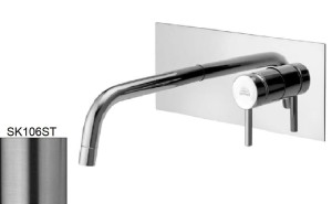 Paffoni Stick SK106ST bateria umywalkowa podtynkowa jednouchwytowa stal szczotkowana