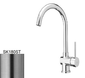 Paffoni Stick SK180ST bateria kuchenna stojąca jednouchwytowa stal szczotkowana