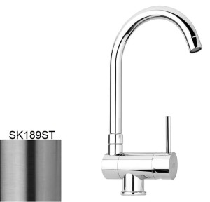 Paffoni Stick SK189ST bateria kuchenna stojąca jednouchwytowa stal szczotkowana