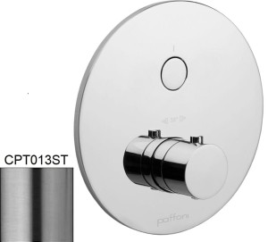 Paffoni Stick CPT013ST bateria prysznicowa podtynkowa termostatyczna 1-drożna jednouchwytowa stal szczotkowana