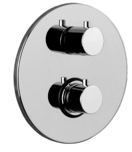 Paffoni Stick LIQ018ST bateria prysznicowa podtynkowa termostatyczna 2-drożna dwuuchwytowa stal szczotkowana