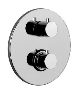 Paffoni Stick LIQ019ST bateria prysznicowa podtynkowa termostatyczna 3-drożna dwuuchwytowa stal szczotkowana