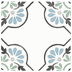 Peronda/Harmony Tanger Blue Petals 12,3x12,3 płytki gresowe  patchworkowe