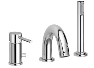 Paffoni Light LIG040LCR bateria wannowa 3-otworowa jednouchwytowa chrom