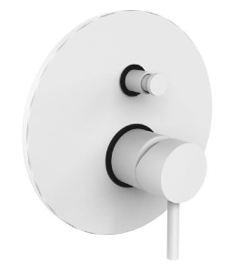 Paffoni  Light LIG015BO bateria prysznicowa podtynkowa 2-drożna jednouchwytowa biała