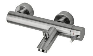 Paffoni Light LIG022ST bateria wannowa ścienna jednouchwytowa stal szczotkowana