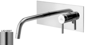 Paffoni Light LIG105ST bateria umywalkowa podtynkowa jednouchwytowa stal szczotkowana