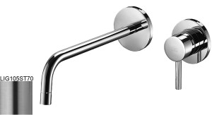 Paffoni Light LIG105ST70 bateria umywalkowa podtynkowa jednouchwytowa stal szczotkowana