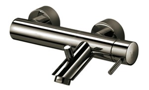 Paffoni Light LIG022NKN bateria wannowa ścienna jednouchwytowa czarny nikiel