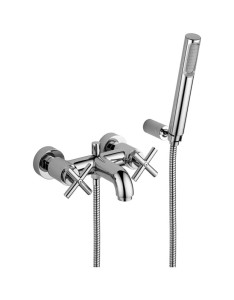 Paffoni Quattro QTV023CR bateria wannowa ścienna dwuuchwytowa chrom   