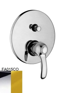 Paffoni Flavia FA015CO bateria prysznicowa podtynkowa 2-drożna jednouchwytowa chrom/złota