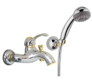 Paffoni Flavia FA024CO bateria wannowa ścienna jednouchwytowa chrom/złota