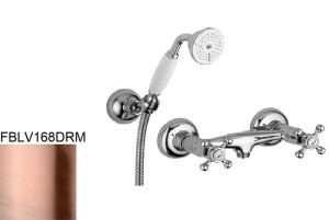 Paffoni Belinda FBLV168DRM bateria prysznicowa ścienna dwuuchwytowa miedziana