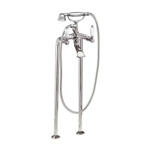 Daniel Rubinetterie Retro RT4102XLCR bateria wannowa wolnostojąca dwuuchwytowa chrom  