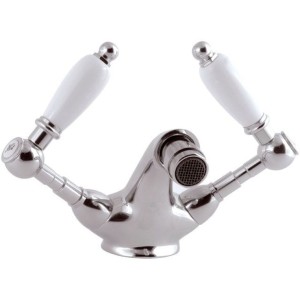 Daniel Rubinetterie Retro RT6200CR bateria bidetowa stojąca dwuuchwytowa chrom