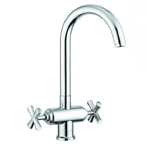 Emmevi Rubinetterie Spirit New 31003CR bateria kuchenna stojąca dwuuchwytowa chrom
