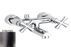 Emmevi Rubinetterie Spirit New 31001NO bateria wannowa ścienna dwuuchwytowa czarna