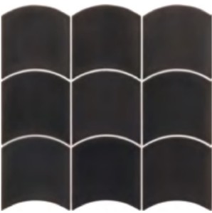 Equipe Wave Black 12x12 płytki ścienne