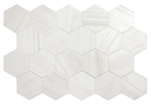 Equipe Lithos White 11,6x10,1 płytki gresowe heksagonalne imitujące kamień